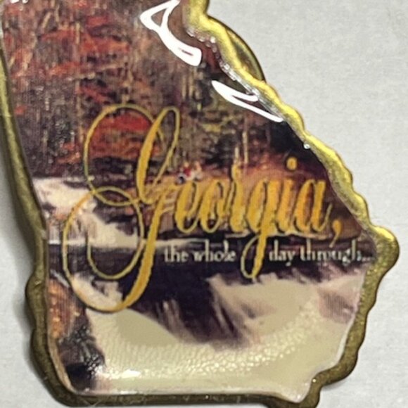 VTG Georgia The Whole Day Through 1996 Limited Edition Glossy Lapel Hat Pin - Picture 5 of 9